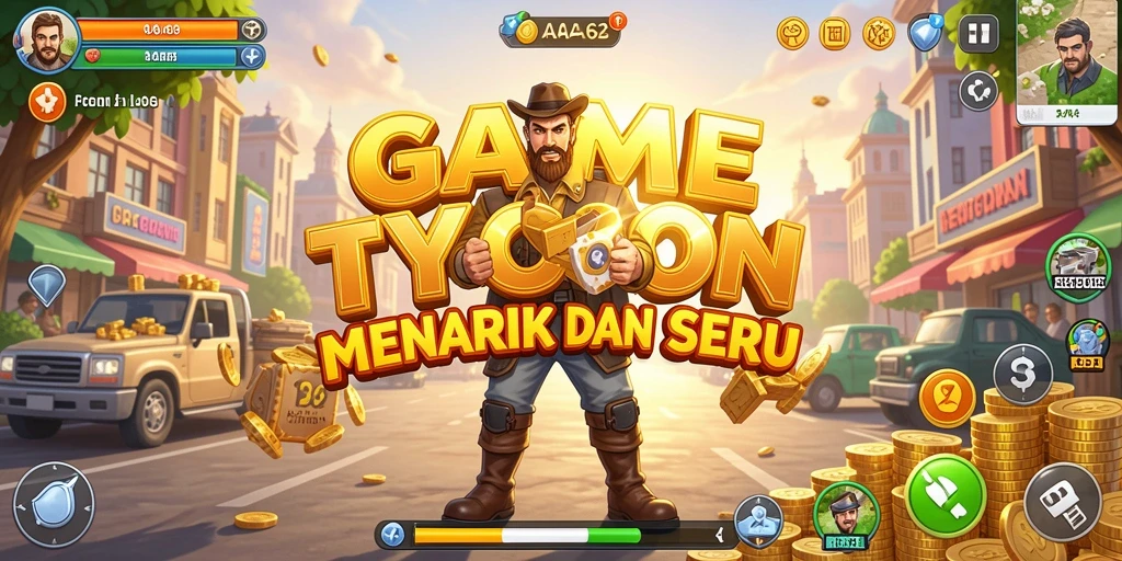 Tampilan menarik game Tycoon dengan grafis menawan.