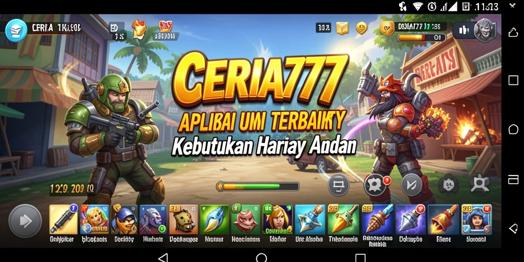 Tampilan antarmuka CERIA777 yang intuitif dan mudah digunakan.