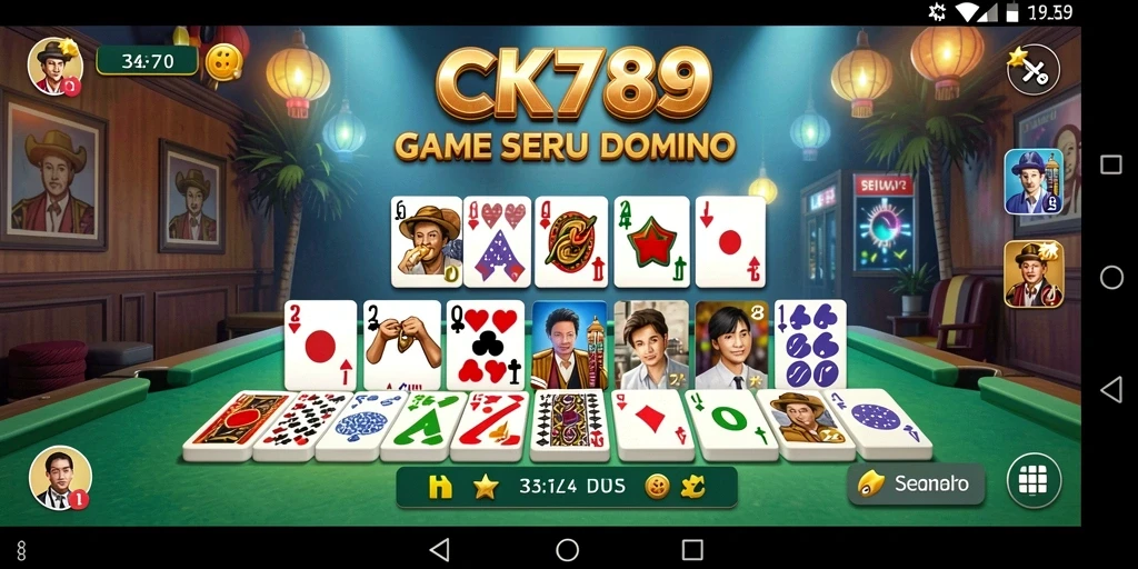 Screenshot utama CK789 menampilkan gameplay seru dari permainan Domino.