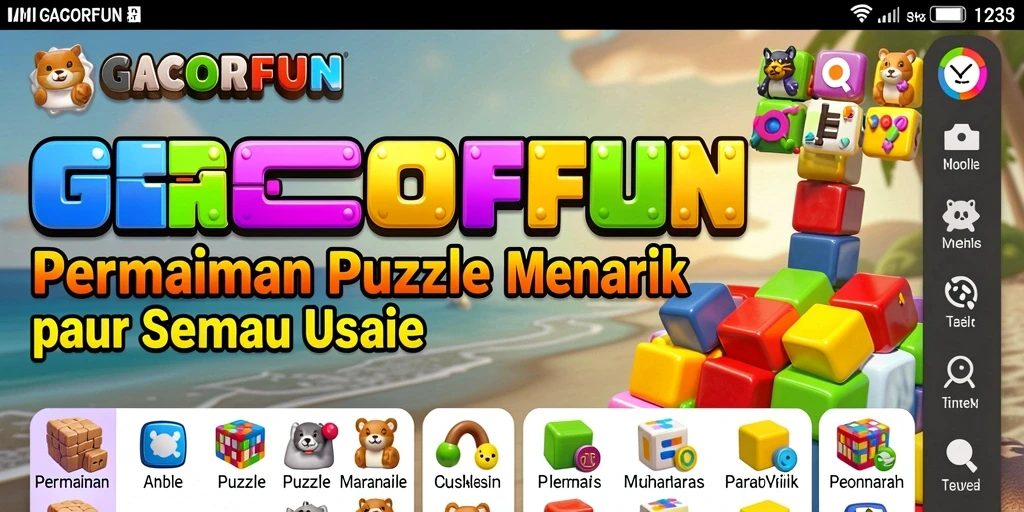 Screenshot GACORFUN menunjukkan gameplay puzzle yang mengasyikkan dan menantang.