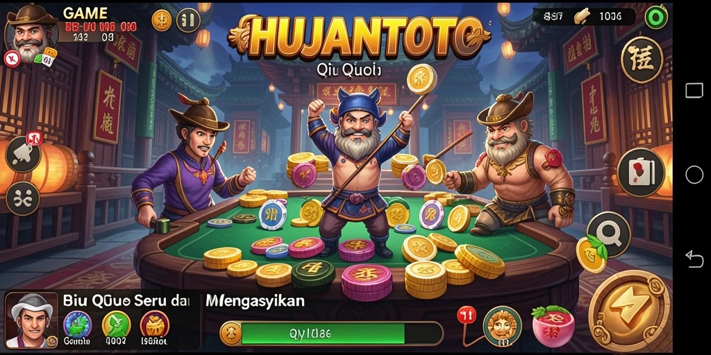 Tampilan gameplay seru di HUJANTOTO yang memikat.