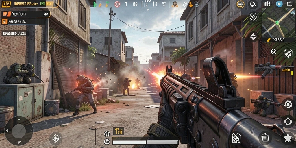 Gameplay FPS yang intens dan menegangkan dalam IDEBET.