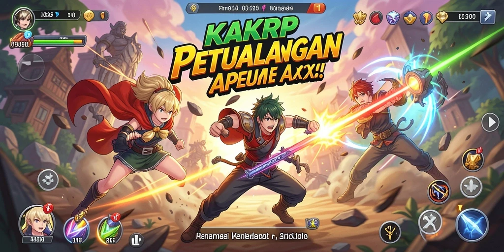 Screenshot KAKRP menampilkan aksi pertarungan karakter Anime yang dinamis.
