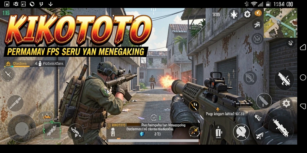 Gameplay KIKOTOTO yang intens dan mendebarkan dalam suasana FPS.