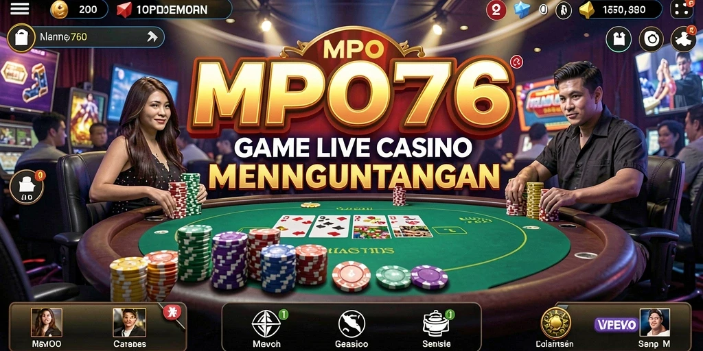 Gameplay seru di aplikasi Live Casino MPO76 dengan dealer langsung.