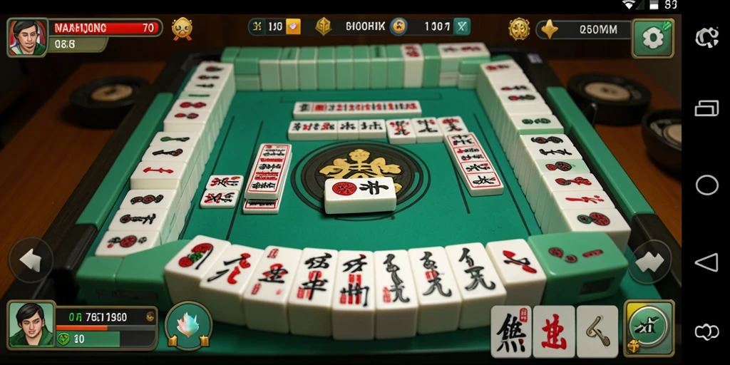 Tampilan screenshot dari gameplay seru OKJK Mahjong.