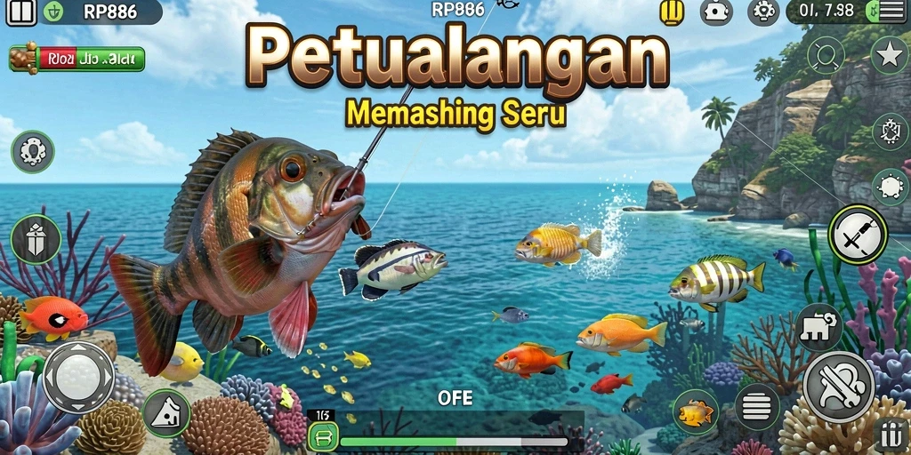 Gameplay memancing yang realistis dan menakjubkan di RP886.