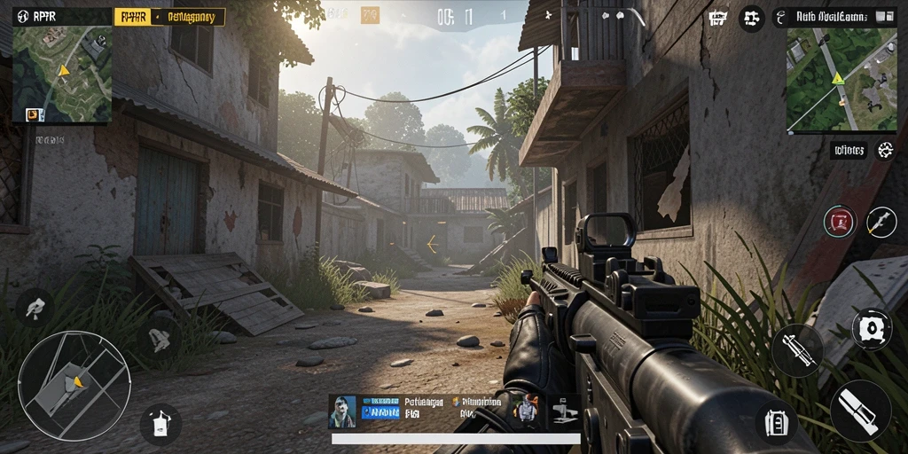 Tampilan gameplay mendebarkan RPRR dengan aksi FPS intens.