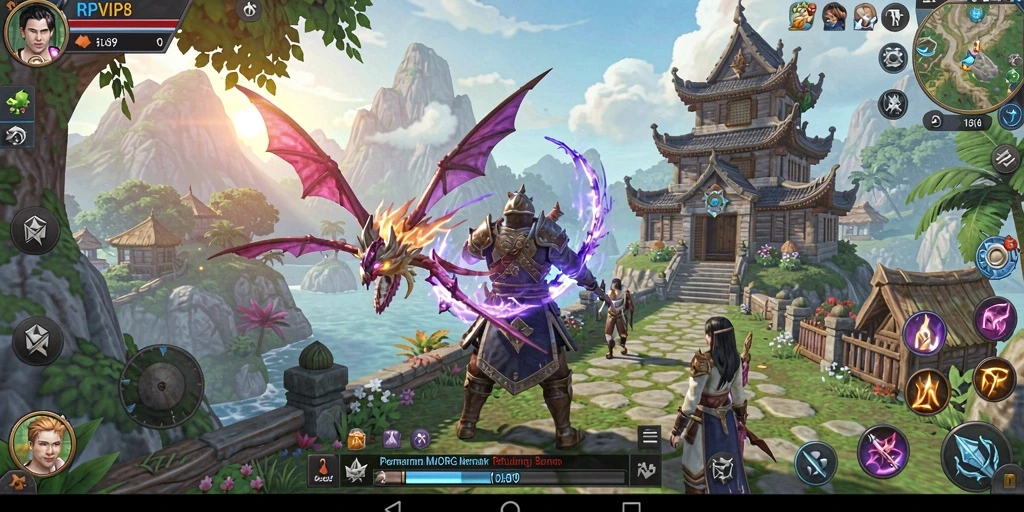 Screenshot utama RPVIP8 menampilkan momen seru dalam petualangan MMORPG.