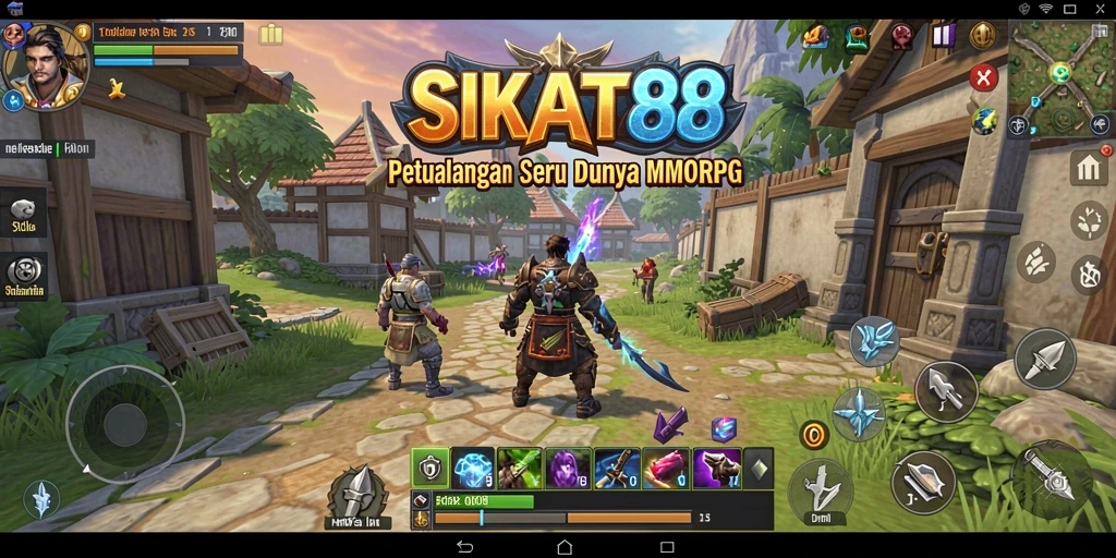 Tangkapan layar utama SIKAT88 menampilkan aksi seru dalam gameplay MMORPG.
