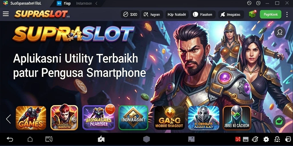 Tampilan antarmuka SUPRASLOT yang intuitif dan modern.