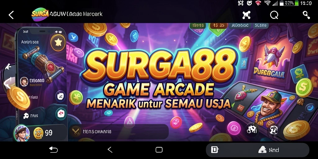 Gambaran gameplay SURGA88 yang penuh aksi dan keseruan Arcade.