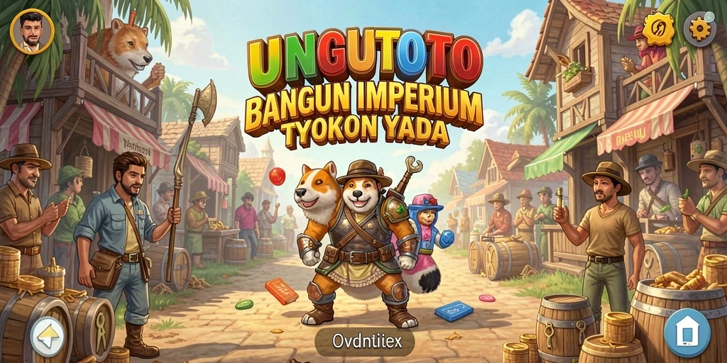 Tampilan gameplay <strong>UNGUTOTO</strong> dengan berbagai pilihan bisnis yang menarik.