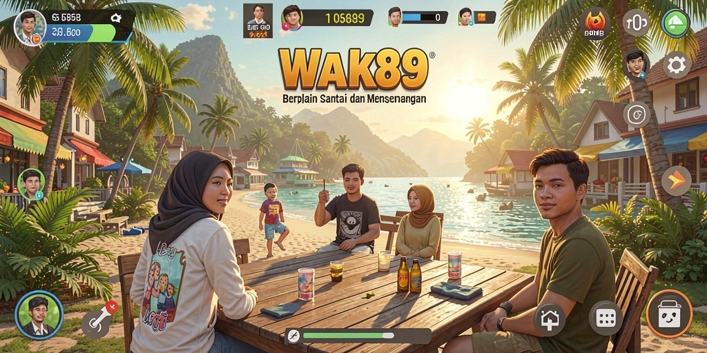 Tampilan menarik dari gameplay WAK89 yang penuh warna.